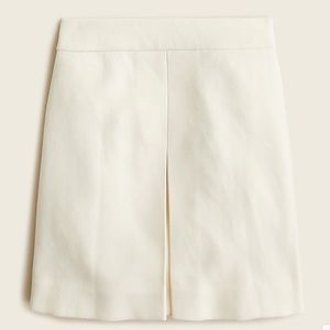 J. Crew Pleated mini skirt in double-serge wool